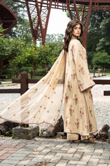 EMBROIDERED COTTON KARANDI 3 PCS (UNSTITCHED)