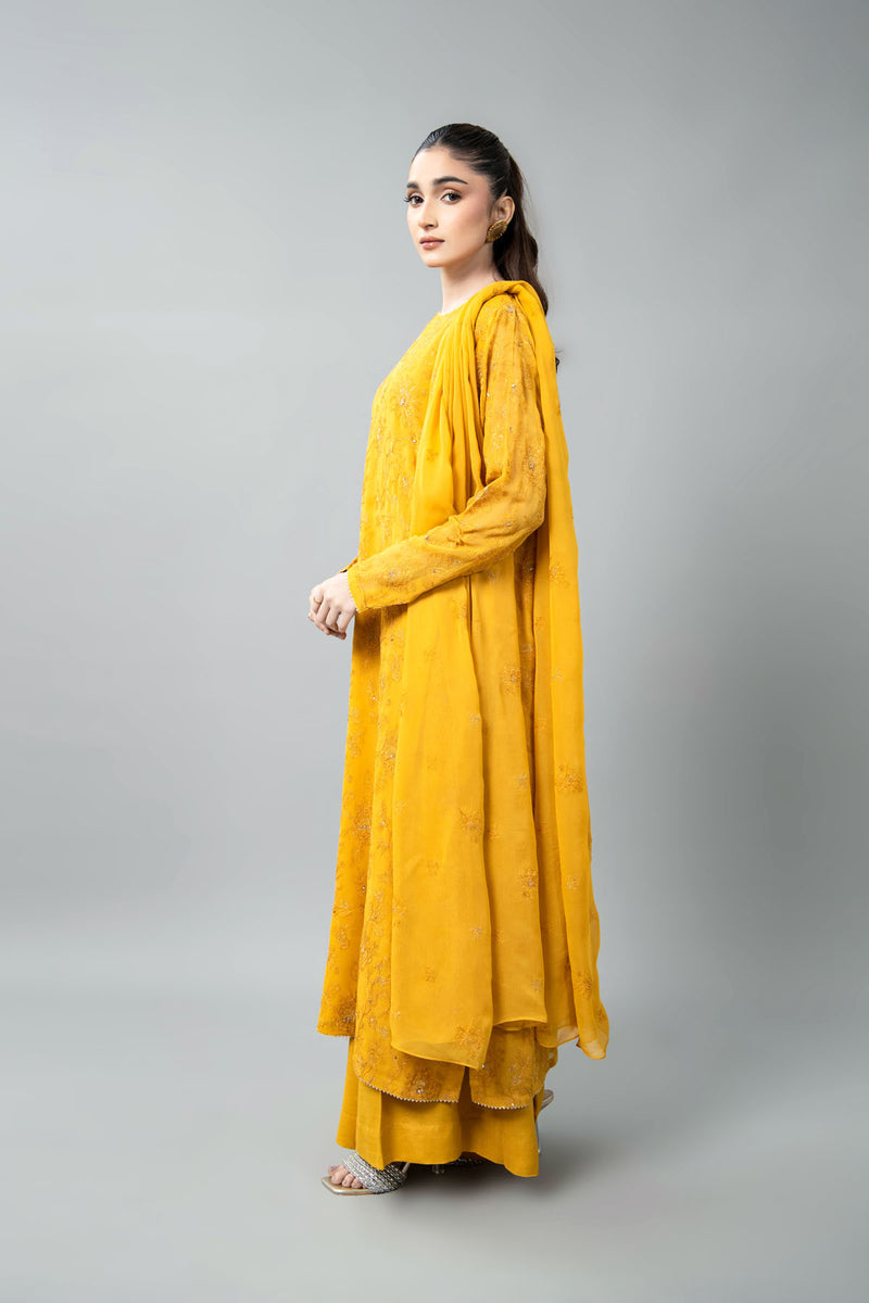 EMBROIDERED & EMBELISHED CHIFFON 3 PCS (UNSTITCHED)