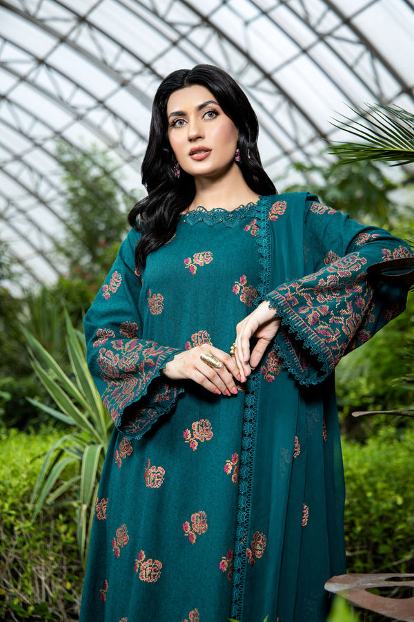 EMBROIDERED COTTON KARANDI  3 PCS (UNSTITCHED)