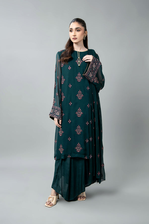 EMBROIDERED & EMBELISHED CHIFFON 3 PCS (UNSTITCHED)