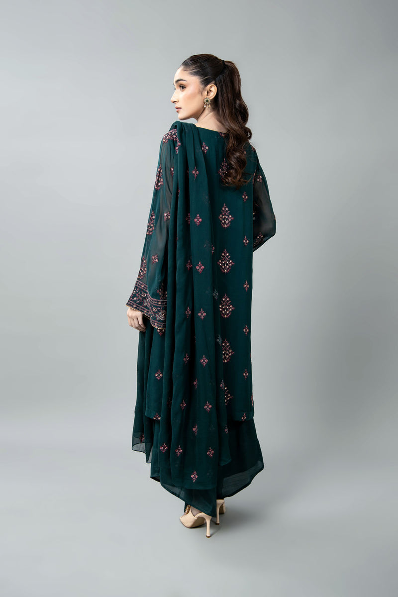 EMBROIDERED & EMBELISHED CHIFFON 3 PCS (UNSTITCHED)