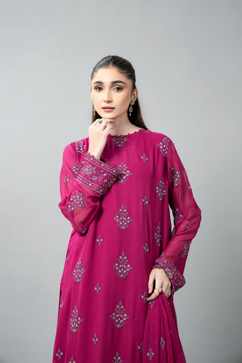 EMBROIDERED & EMBELISHED CHIFFON 3 PCS (UNSTITCHED)