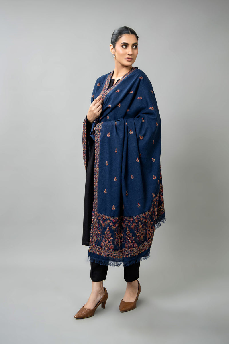 EMBROIDERED KARANDI LAWN SHAWL 1 PCS
