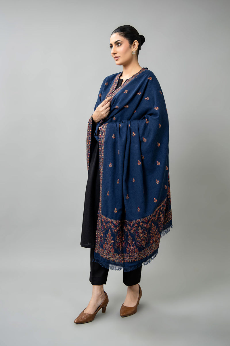 EMBROIDERED KARANDI LAWN SHAWL 1 PCS