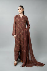 EMBROIDERED & EMBELISHED CHIFFON 3 PCS (UNSTITCHED)
