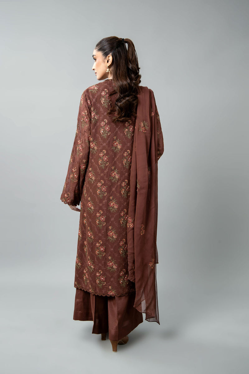 EMBROIDERED & EMBELISHED CHIFFON 3 PCS (UNSTITCHED)