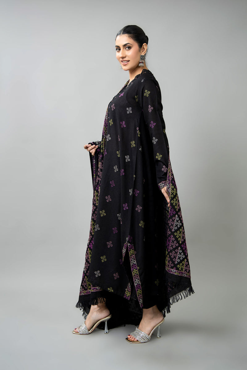 EMBROIDERED KARANDI LAWN SHAWL 1 PCS