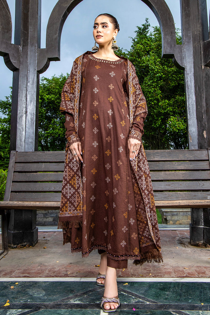 EMBROIDERED KARANDI LAWN SHAWL 1 PCS