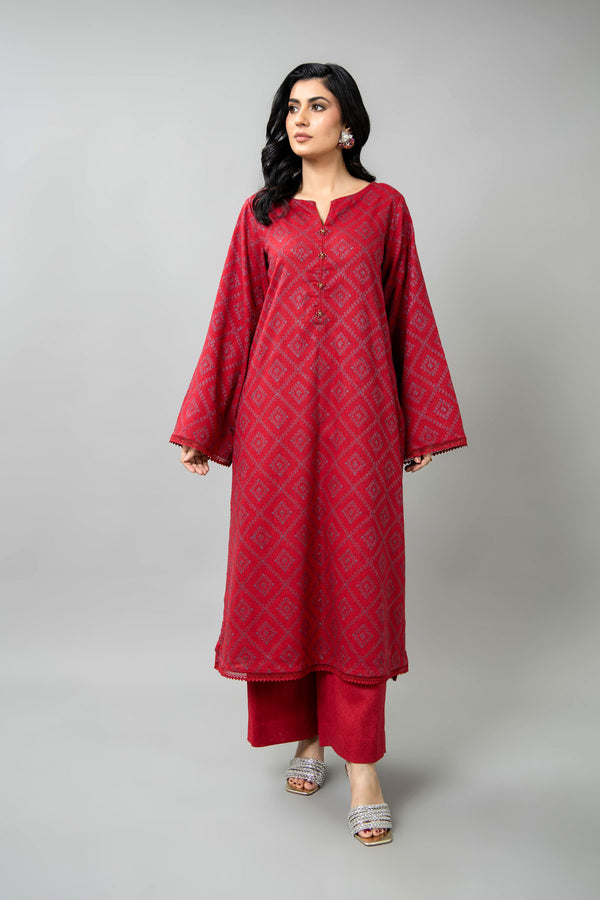 EMBROIDERED COTTON KARANDI 2 PCS (UNSTITCHED)