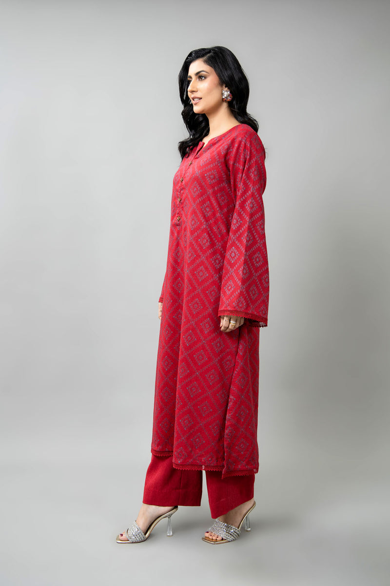 EMBROIDERED COTTON KARANDI 2 PCS (UNSTITCHED)