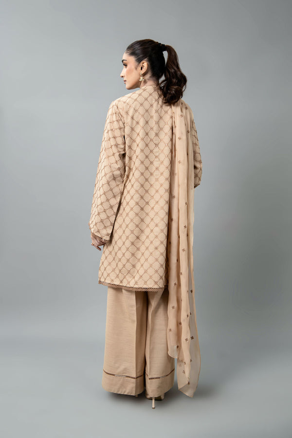 EMBROIDERED & EMBELISHED SLUB KHADDAR 3 PCS (UNSTITCHED)