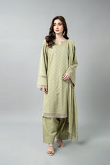 EMBROIDERED & EMBELISHED SLUB KHADDAR 3 PCS (UNSTITCHED)