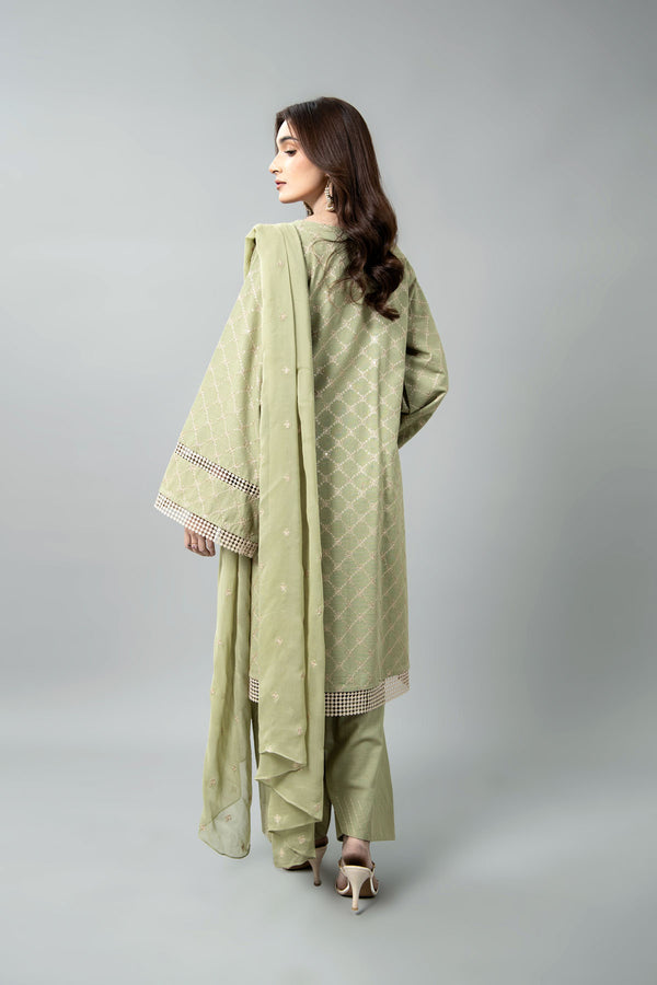 EMBROIDERED & EMBELISHED SLUB KHADDAR 3 PCS (UNSTITCHED)