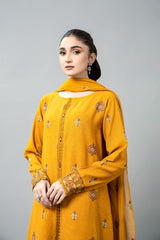 EMBROIDERED COTTON KARANDI 3 PCS (UNSTITCHED)