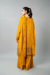 EMBROIDERED COTTON KARANDI 3 PCS (UNSTITCHED)