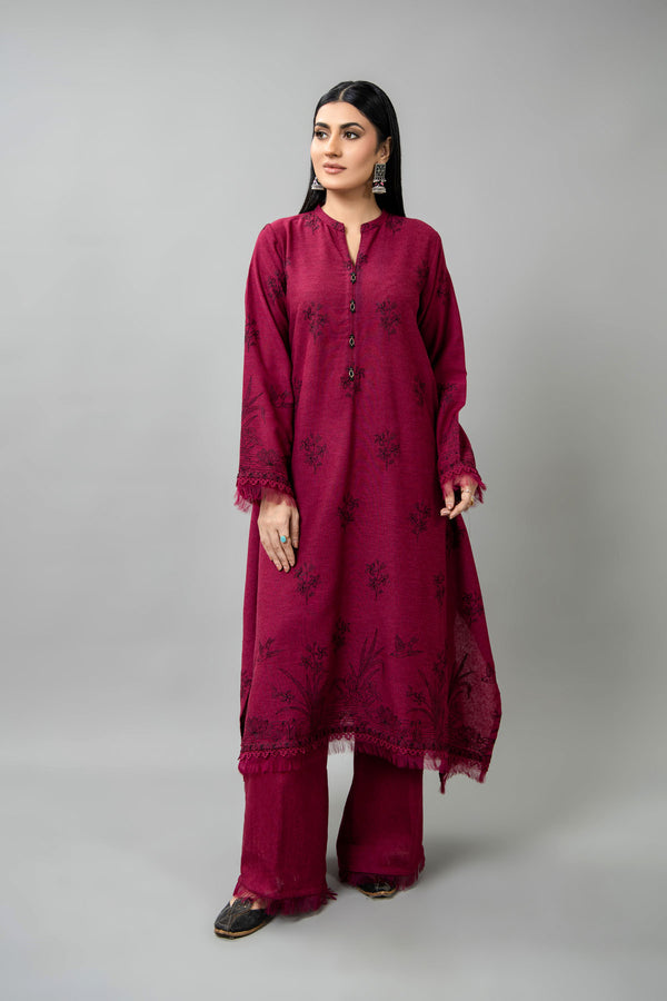 EMBROIDERED COTTON KARANDI 2 PCS (UNSTITCHED)