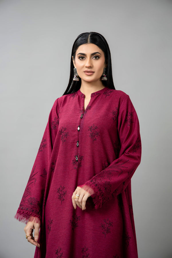 EMBROIDERED COTTON KARANDI 2 PCS (UNSTITCHED)