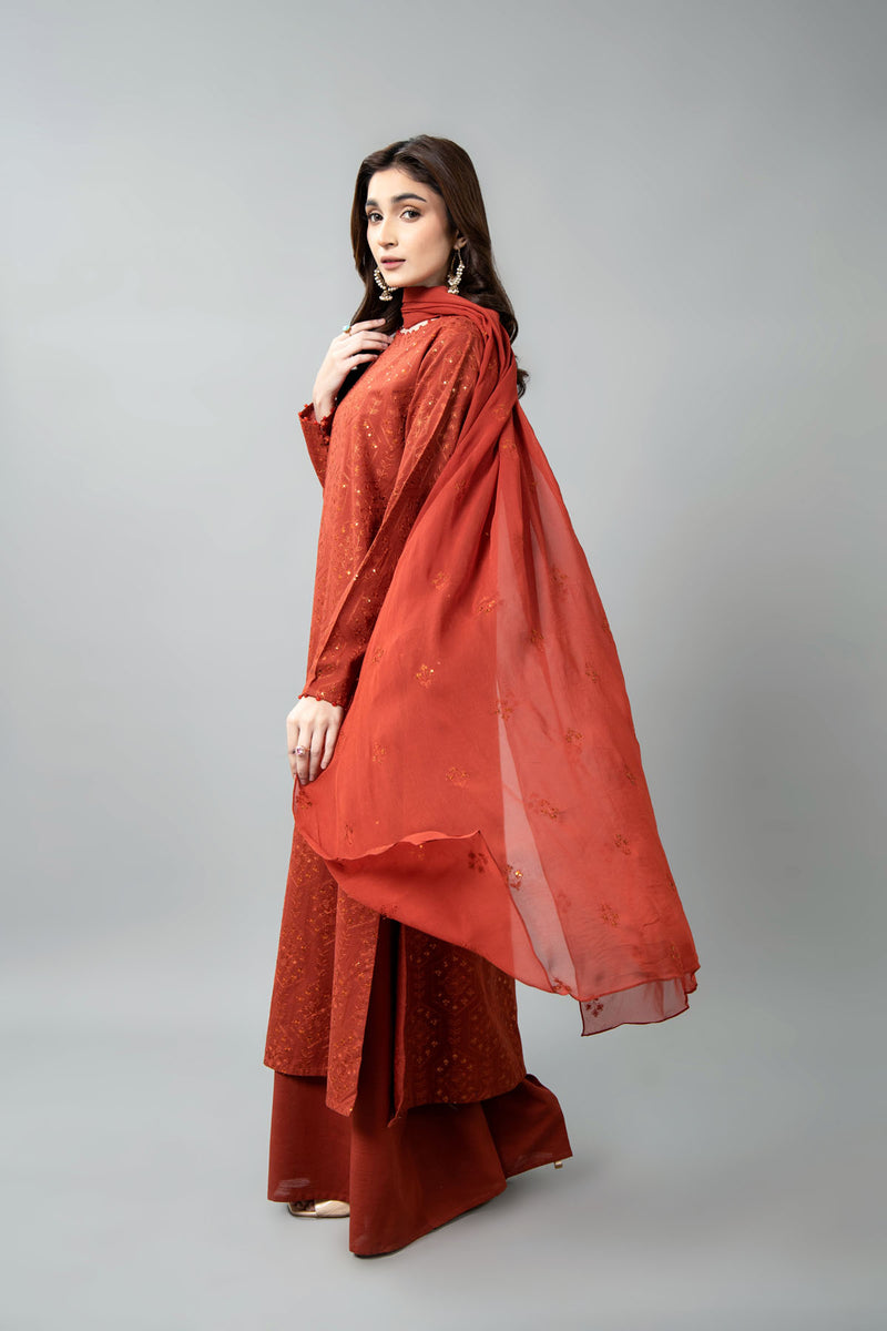 EMBROIDERED & EMBELISHED SLUB KHADDAR 3 PCS (UNSTITCHED)