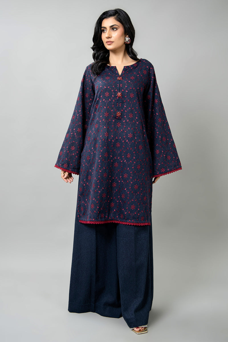 EMBROIDERED COTTON KARANDI 2 PCS (UNSTITCHED)