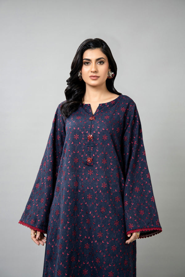 EMBROIDERED COTTON KARANDI 2 PCS (UNSTITCHED)