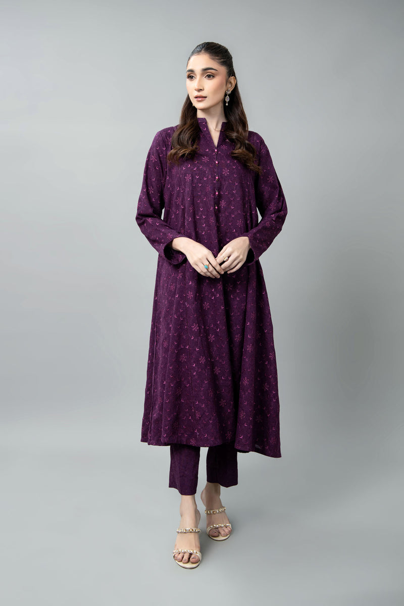 EMBROIDERED COTTON KARANDI 2 PCS (UNSTITCHED)