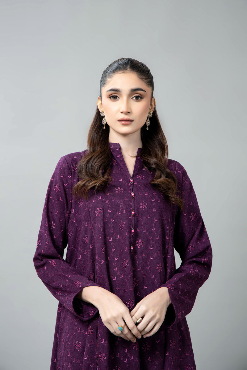 EMBROIDERED COTTON KARANDI 2 PCS (UNSTITCHED)