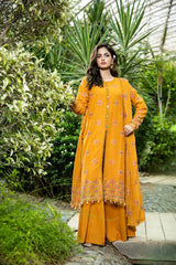 EMBROIDERED COTTON KARANDI 3 PCS (UNSTITCHED)