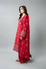 EMBROIDERED COTTON KARANDI 3 PCS (UNSTITCHED)