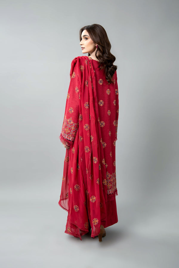 EMBROIDERED COTTON KARANDI 3 PCS (UNSTITCHED)