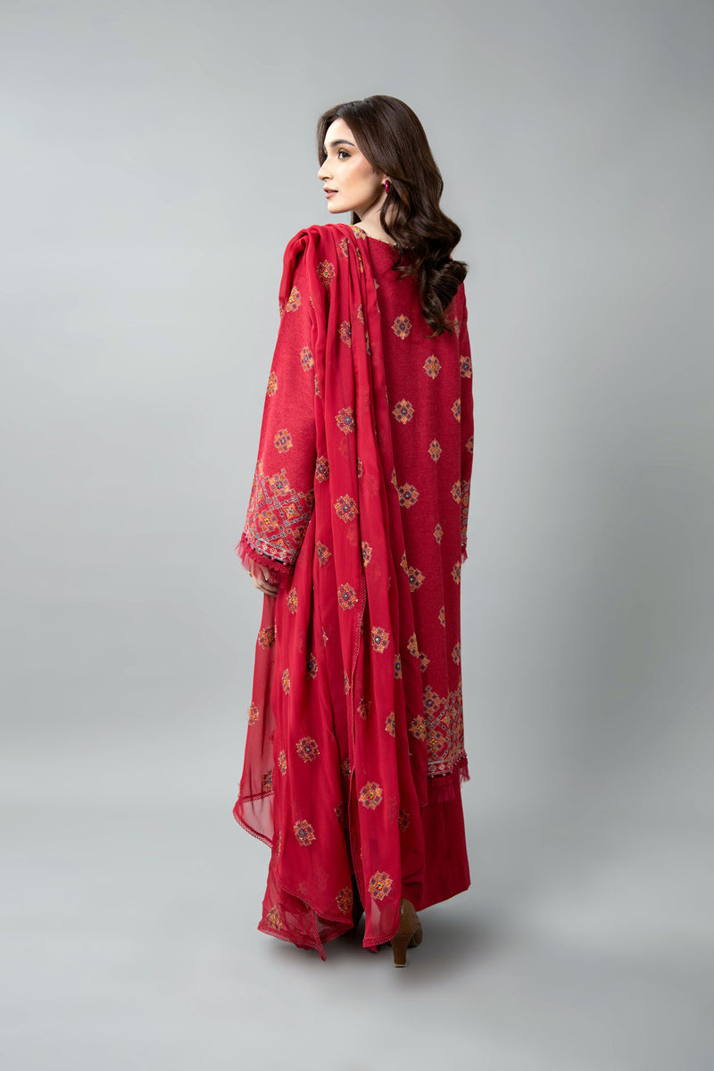 EMBROIDERED COTTON KARANDI 3 PCS (UNSTITCHED)