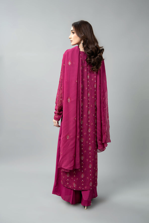 EMBROIDERED & EMBELISHED CHIFFON 3 PCS (UNSTITCHED)