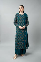 EMBROIDERED & EMBELISHED CHIFFON 3 PCS (UNSTITCHED)