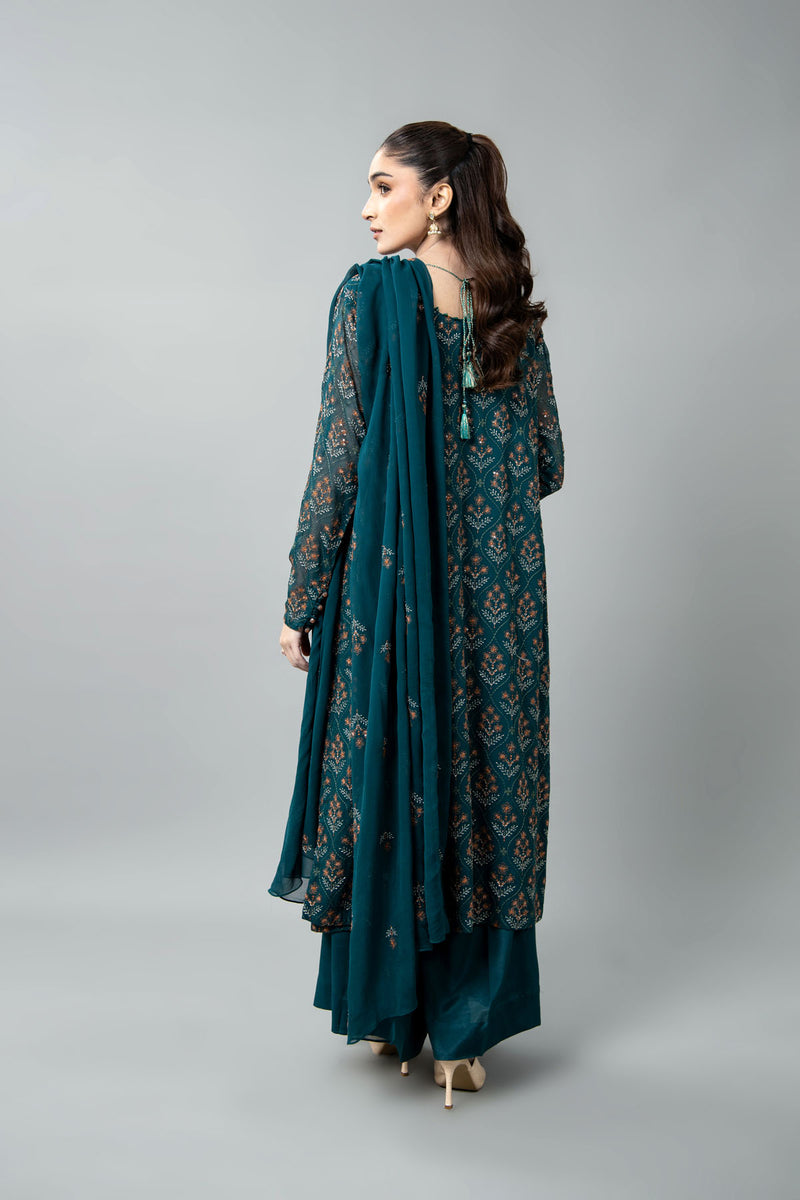 EMBROIDERED & EMBELISHED CHIFFON 3 PCS (UNSTITCHED)