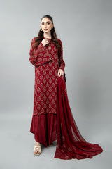 EMBROIDERED & EMBELISHED CHIFFON 3 PCS (UNSTITCHED)