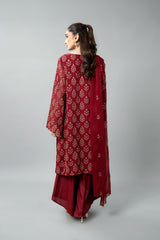 EMBROIDERED & EMBELISHED CHIFFON 3 PCS (UNSTITCHED)
