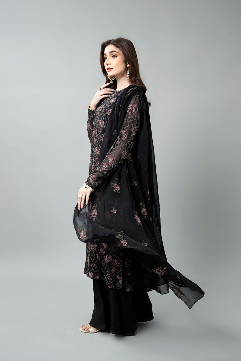 EMBROIDERED  CHIFFON 3 PCS (UNSTITCHED)