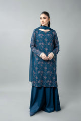 EMBROIDERED  CHIFFON 3 PCS (UNSTITCHED)