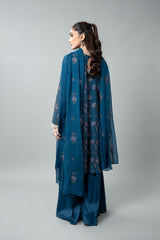 EMBROIDERED  CHIFFON 3 PCS (UNSTITCHED)