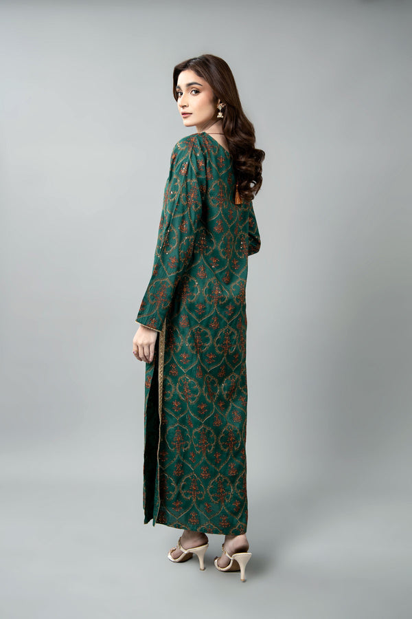 EMBROIDERED & EMBELISHED RAW SILK 2 PCS (UNSTITCHED)