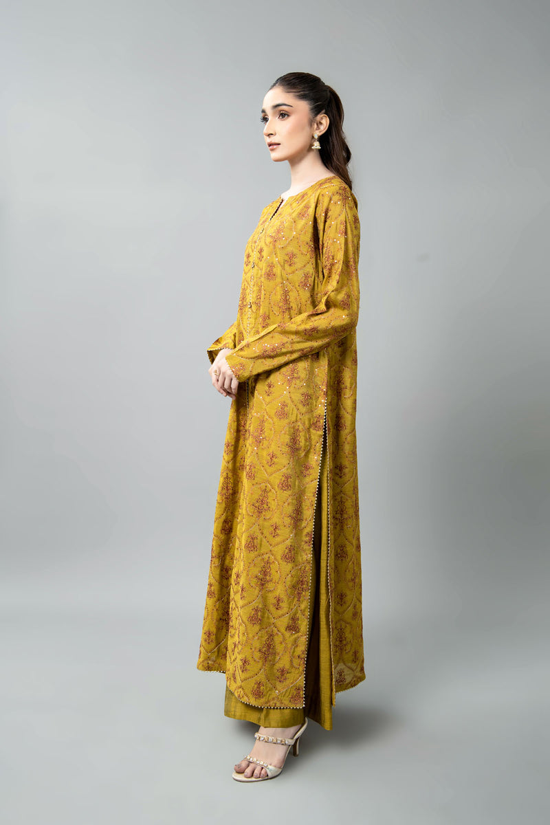 EMBROIDERED & EMBELISHED COTTON SILK 2 PCS (UNSTITCHED)