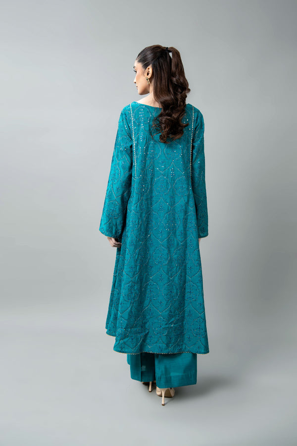 EMBROIDERED & EMBELISHED COTTON SILK 2 PCS (UNSTITCHED)