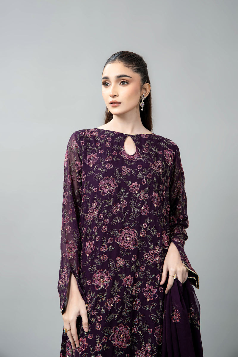 EMBROIDERED & EMBELISHED CHIFFON 3 PCS (UNSTITCHED)