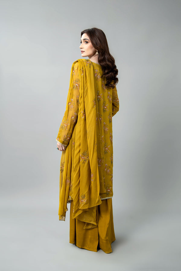 EMBROIDERED & EMBELISHED CHIFFON 3 PCS (UNSTITCHED)