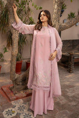 EMBROIDERED & EMBELISHED CHIFFON 3 PCS (UNSTITCHED)