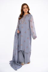 EMBROIDERED & EMBELISHED CHIFFON 3 PCS (UNSTITCHED)