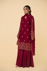 EMBROIDERED CHIFFON 3 PCS (UNSTITCHED)