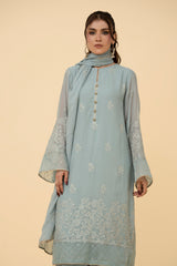 EMBROIDERED CHIFFON 3 PCS (UNSTITCHED)