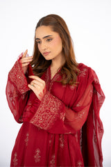 EMBROIDERED & EMBELISHED CHIFFON 3 PCS (UNSTITCHED)