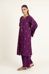 EMBROIDERED COTTON KARANDI 2 PCS (UNSTITCHED)