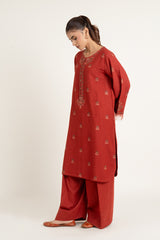 EMBROIDERED COTTON KARANDI 2 PCS (UNSTITCHED)